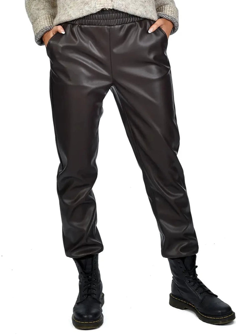 Bella Leather Jogger